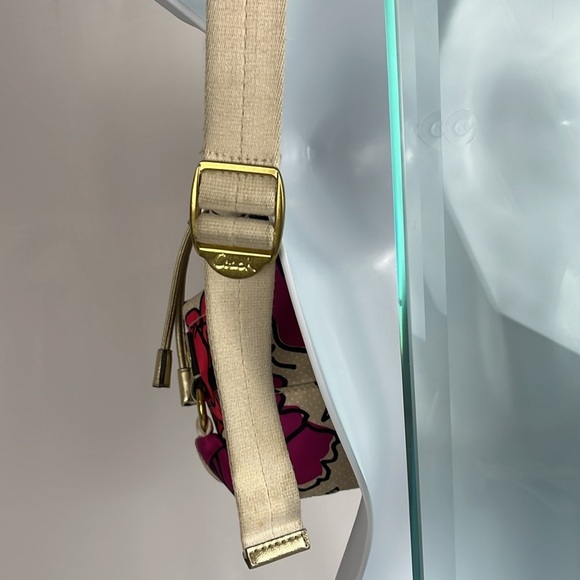 Coach Poppy Kyra Floral Fabric Backpack 81278-F19284 Cream Magenta Pink Fuchsia - Picture 9 of 16